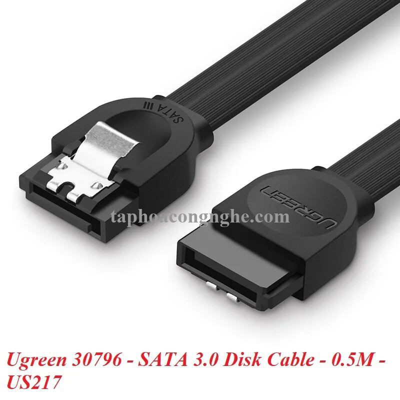 Ugreen 30796 0.5M màu Đen Cáp truyền dữ liệu SATA 3.0 cao cấp US217 30030796